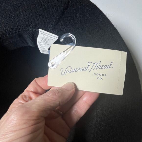 Universal Thread Black Wool Blend Fedora Hat‎ NWT Adjustable Wide Brim - Picture 8 of 8